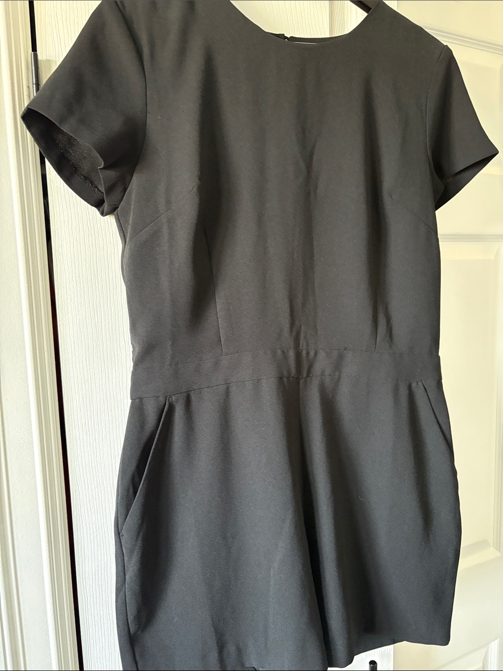 Banana Republic Black Short Sleeve Jumpsuit